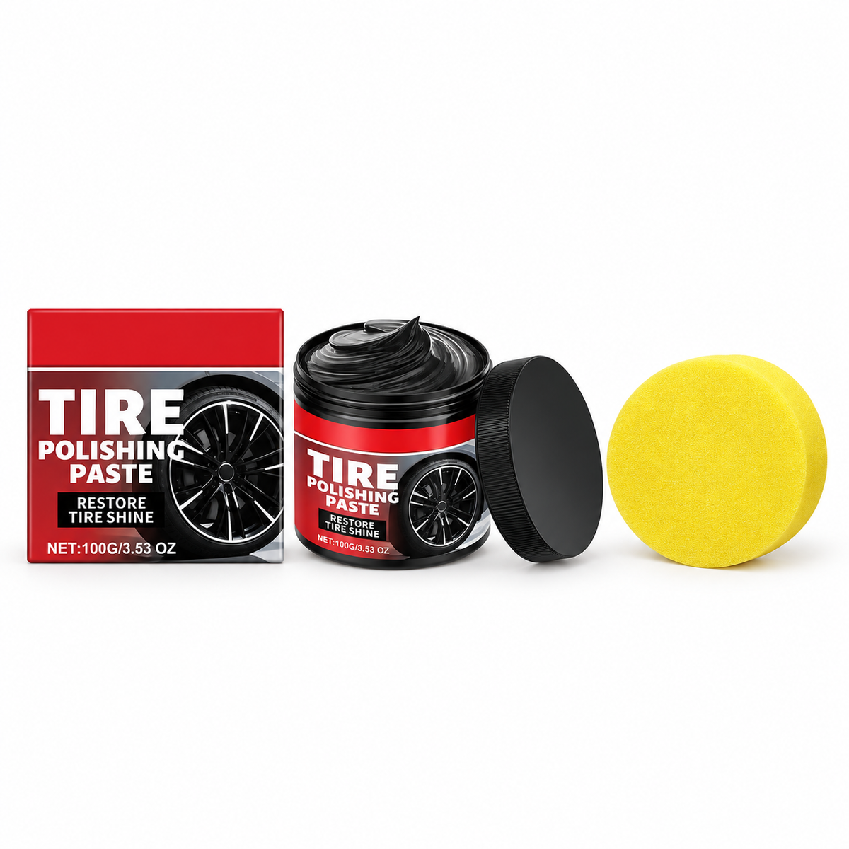 πβ¨ Tire Shine & Protection Paste β Deep Black Gloss & Easy Tire Restoration