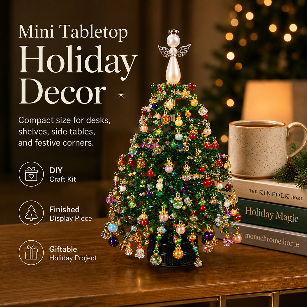 DIY Beaded Christmas Tree Kit – Create Your Own Sparkling Holiday Decor