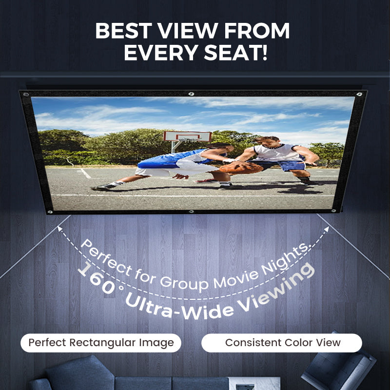HD Matte White Projection Screen, Immersive Home Theater