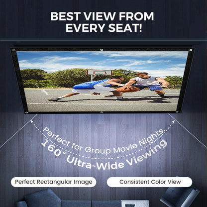 HD Matte White Projection Screen, Immersive Home Theater
