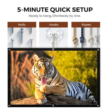 HD Matte White Projection Screen, Immersive Home Theater