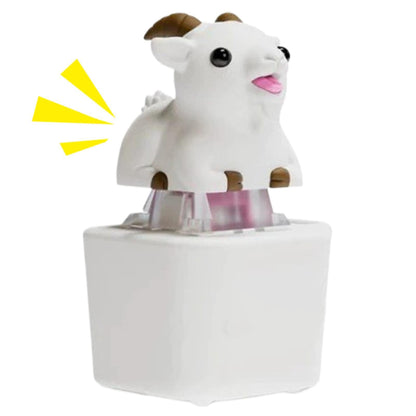 Rechargeable Goat Squeak Keyboard Fidget Toy Keychain, LED Clicker with Screaming Sound