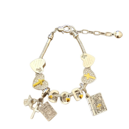 Daily Faith Divine Protection Bracelet – Christian Scripture Charm Adjustable Silver Jewelry