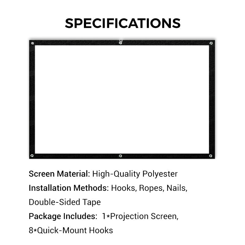 HD Matte White Projection Screen, Immersive Home Theater