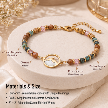 📿Mustard Seed Beaded Bracelet | Matthew 17:20 Move Mountains Christian Inspirational Jewelry Gift
