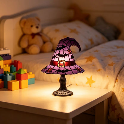 Witch Hat Lamp – Magical Gothic Table Light for Halloween Decor