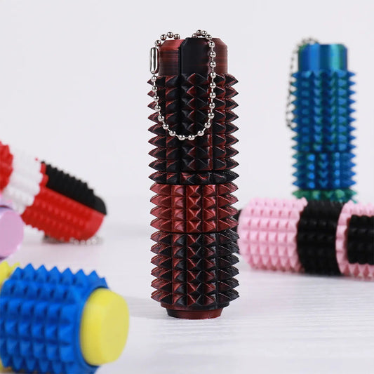 5-in-1 Sensory Fidget Toy – Spiky Stress Relief Tool with Clicker, Spinner, Slider & Roller