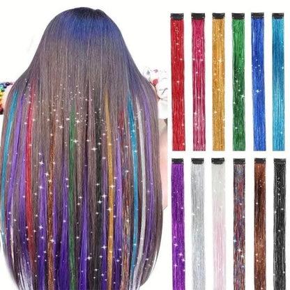 Fairy Hair Tinsel Extensions – Sparkling Hair Strands
