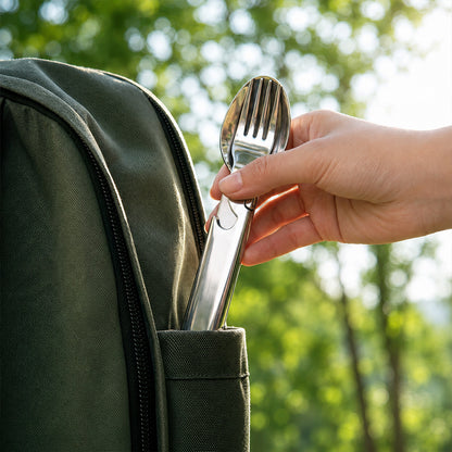 4-in-1 Portable Stainless Steel Utensil Set