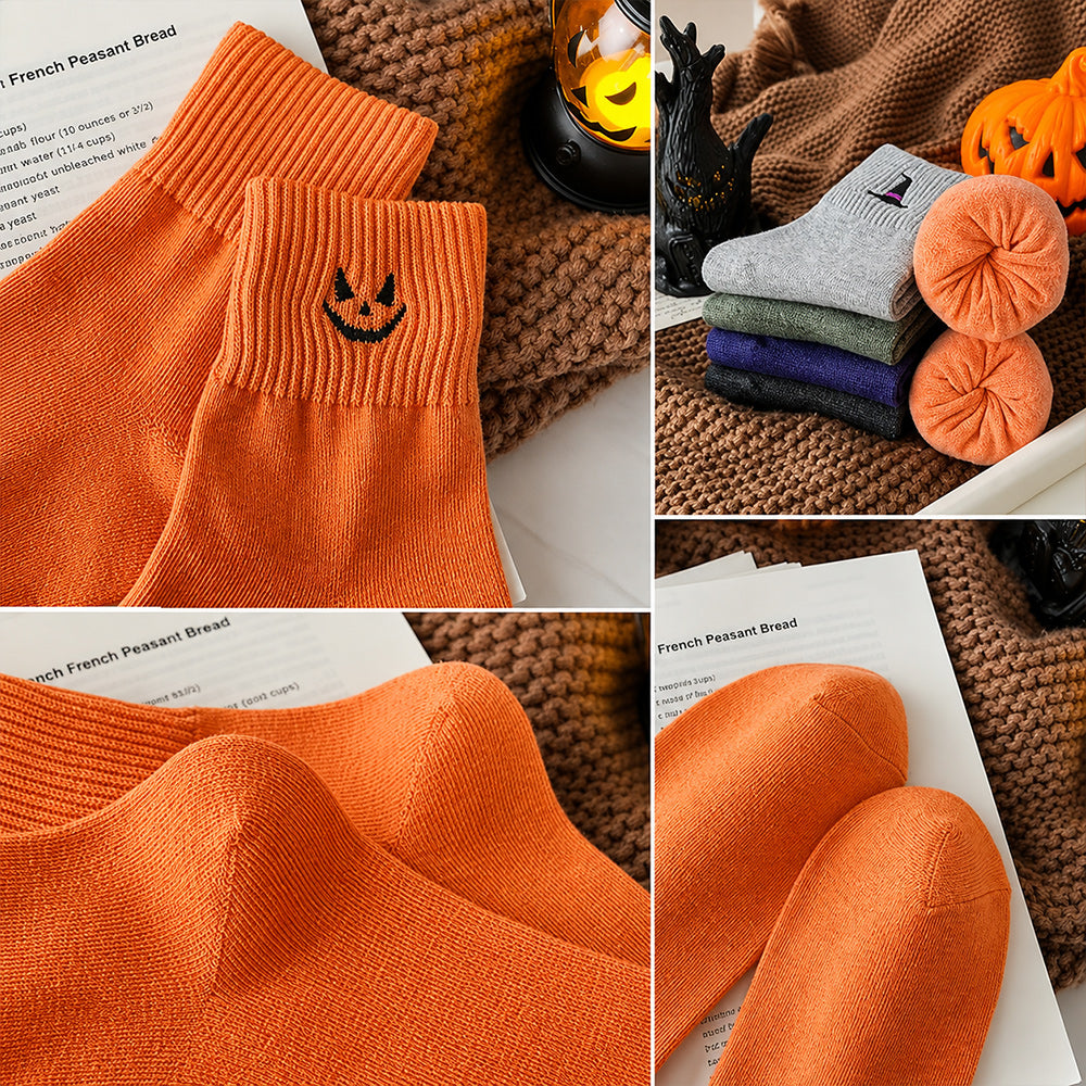 Halloween Embroidered Ankle Socks