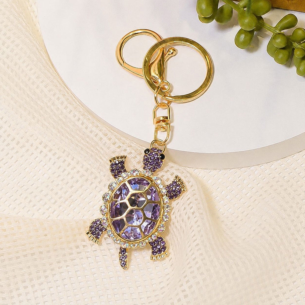 Lucky Turtle Rhinestone Keychain – Crystal Sea Turtle Bag & Car Charm