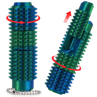 5-in-1 Sensory Fidget Toy – Spiky Stress Relief Tool with Clicker, Spinner, Slider & Roller