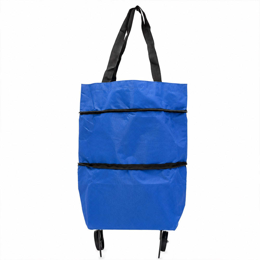 2-in-1 Foldable Shopping Cart – Carry More, Roll Easier