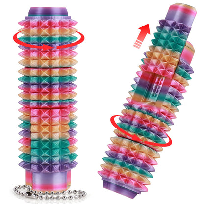 5-in-1 Sensory Fidget Toy – Spiky Stress Relief Tool with Clicker, Spinner, Slider & Roller