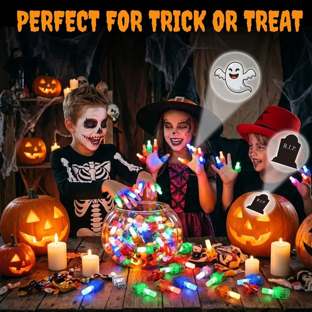 Halloween LED Projection Finger Lights for Trick or Treat