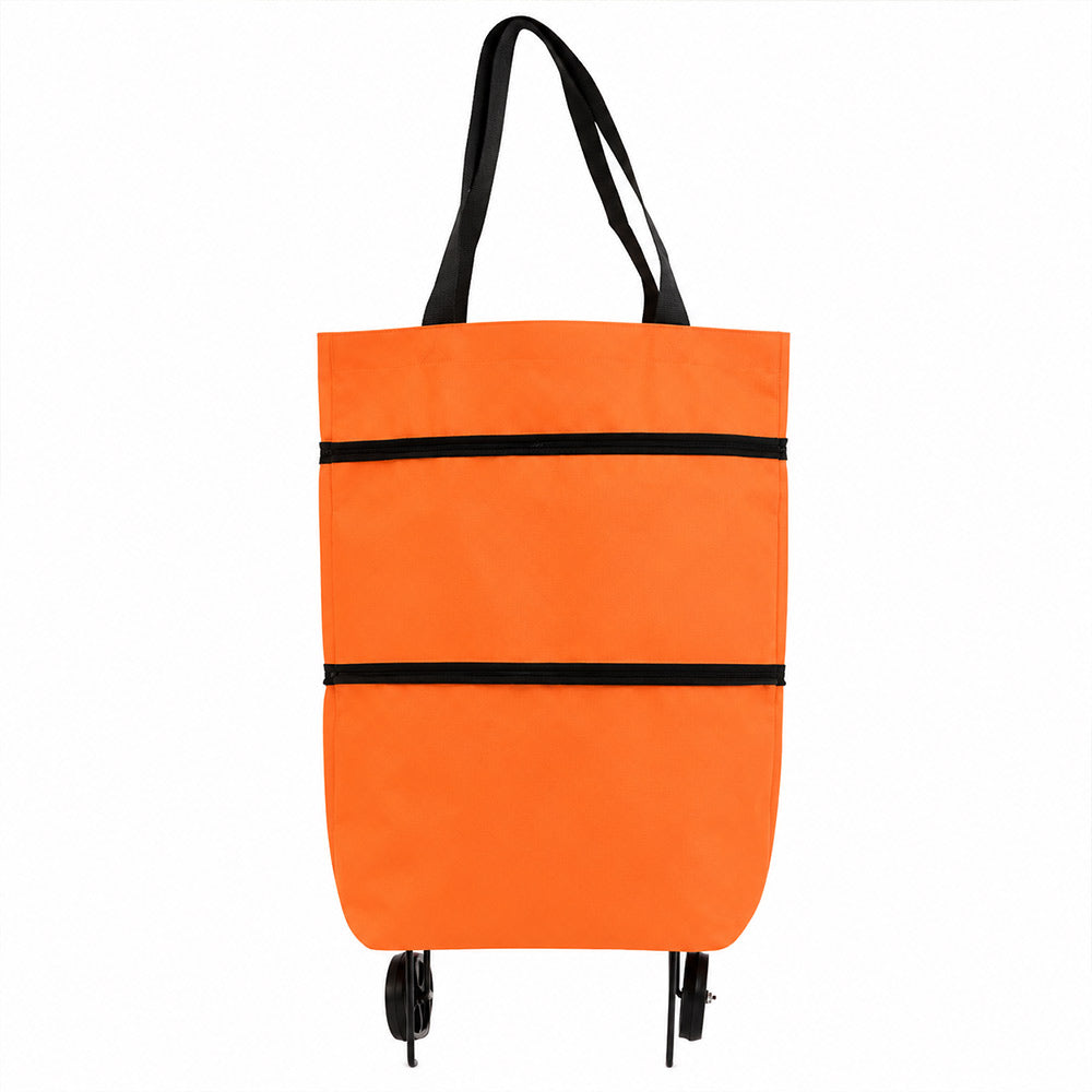 2-in-1 Foldable Shopping Cart – Carry More, Roll Easier