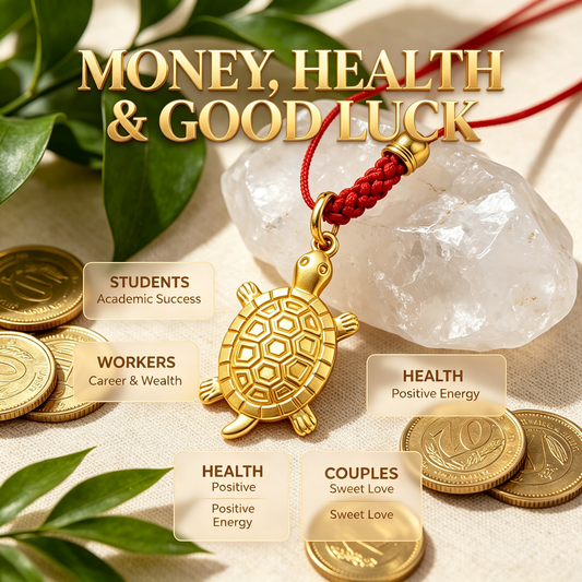Golden Turtle Wealth Charm | Lock In Your Luck & Prosperity