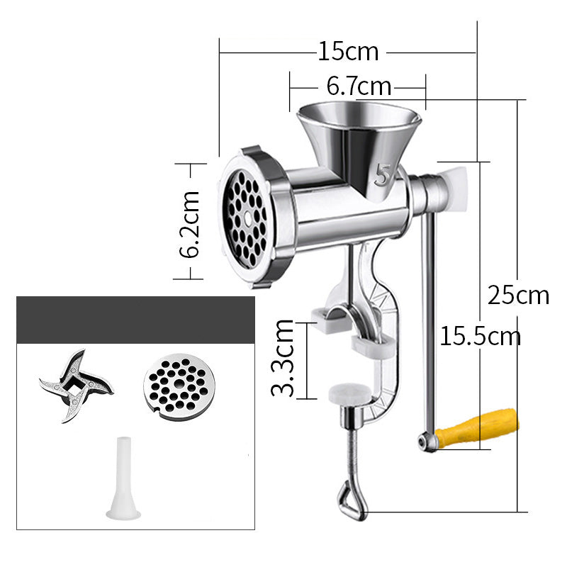 Home Hand Crank Meat Grinder and Sausage Stuffer