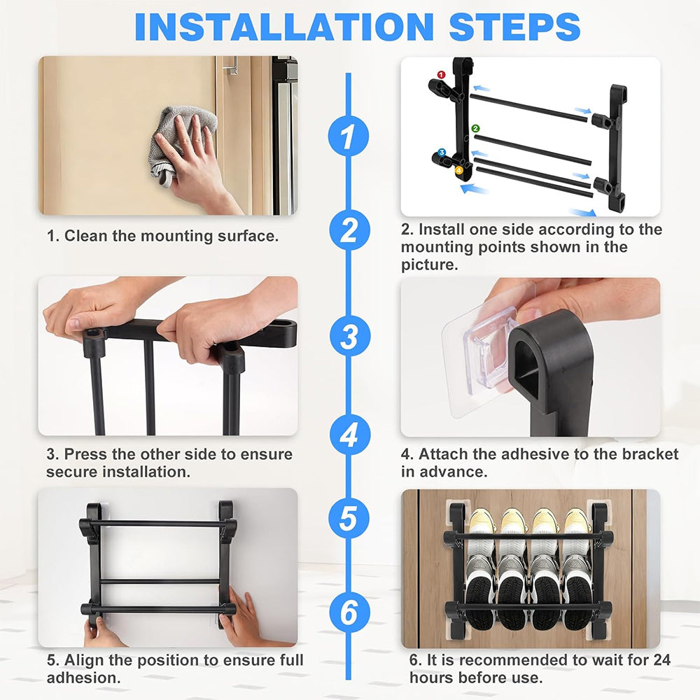 50% OFF !! - Foldable Wall‑Mounted Shoe Rack
