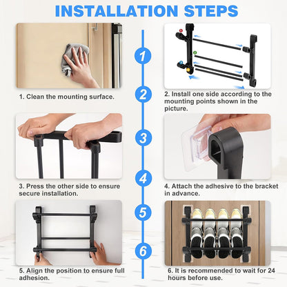 50% OFF !! - Foldable Wall‑Mounted Shoe Rack