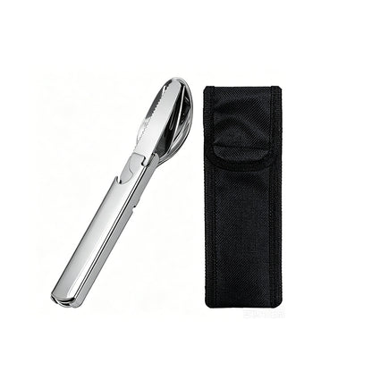 4-in-1 Portable Stainless Steel Utensil Set