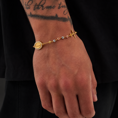 Tricolor Rosary Bracelet