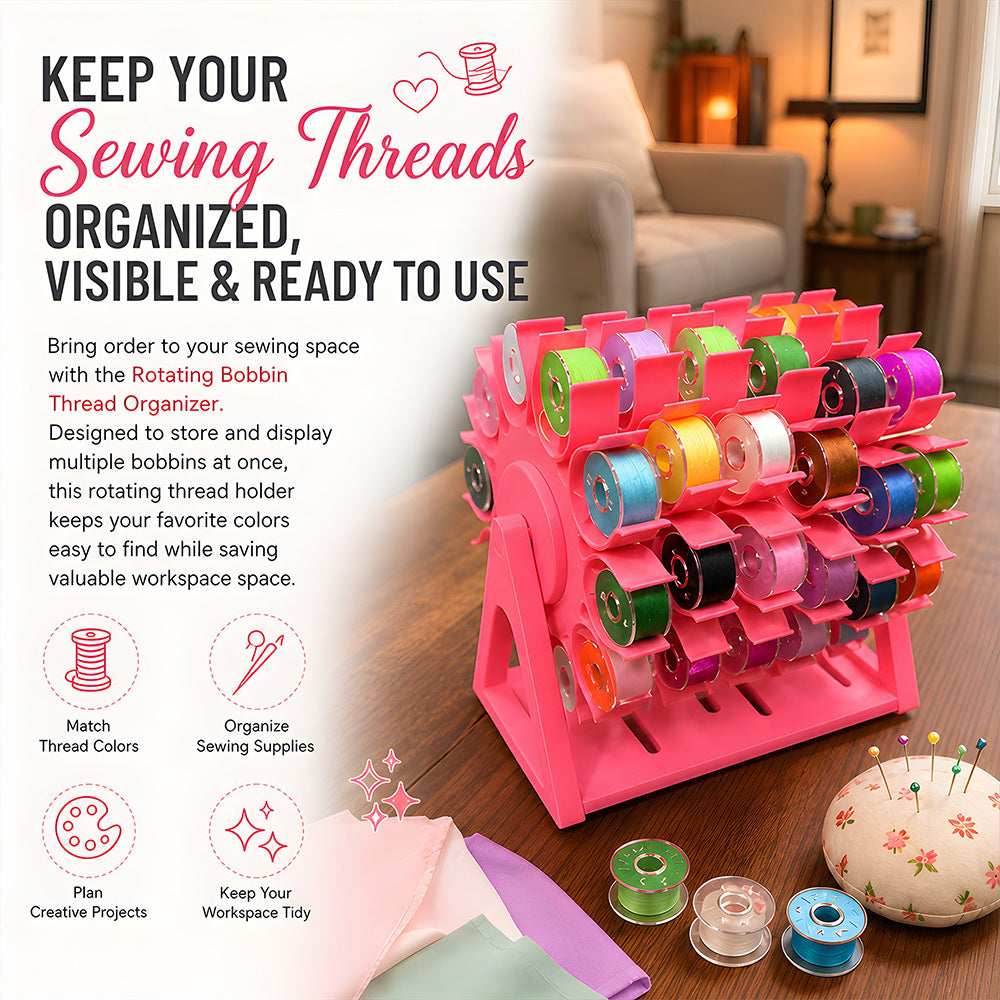 Rotating Bobbin Thread Organizer