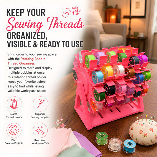 Rotating Bobbin Thread Organizer