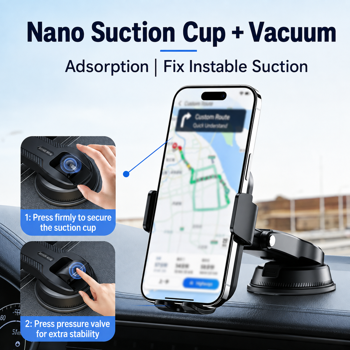 Car Phone Holder 2026 Ultimate Phone Holder for Your Car Windshield Dashboard Cell Phone Car Mount