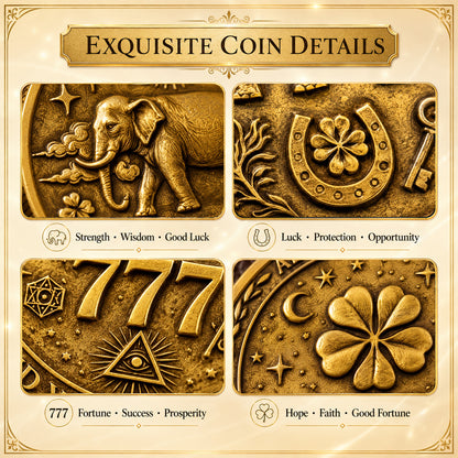 3D 777 Universe Destiny Lucky Commemorative Coin for Wealth Fortune