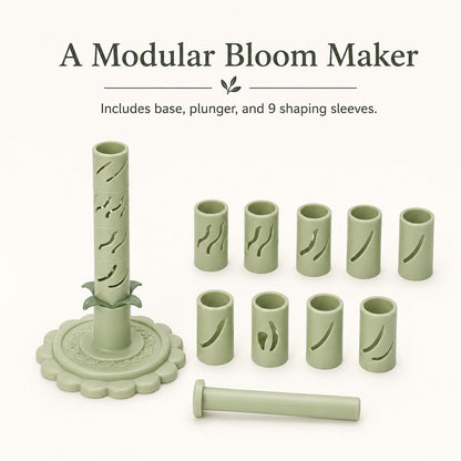 Modular Clay Bloom Maker with 9 Shaping Sleeves