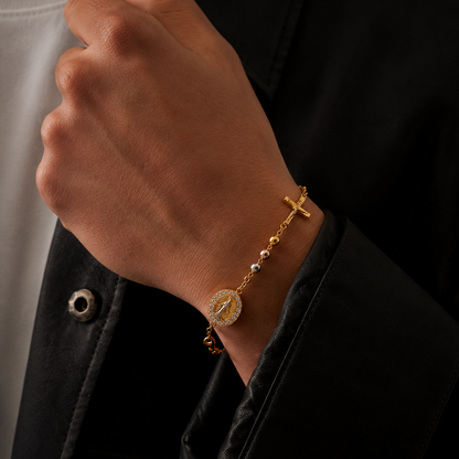 Tricolor Rosary Bracelet