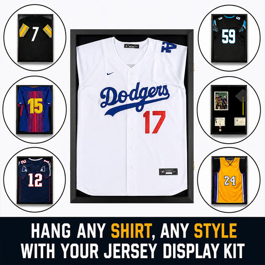Wooden Memorial Jersey Display Frame (Magnetic Door) – Keep Your Sweat & Love In Perfect Condition!