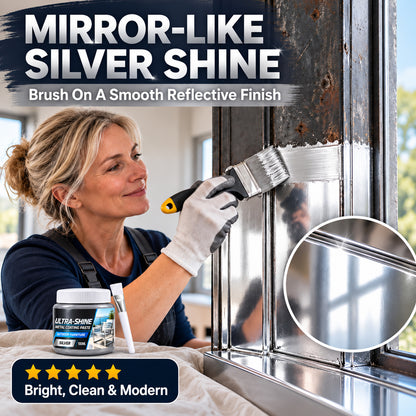 🎨 Water-Based Metallic Silver Paint for Metal Renovation