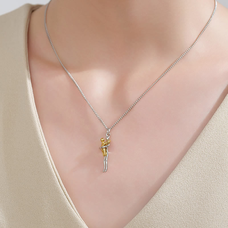 Hug Pendant Necklace - A Cute Hug, Elegant Holiday and Everyday Gift, All-Season Accessory