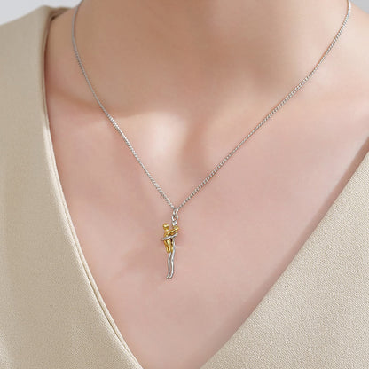 Hug Pendant Necklace - A Cute Hug, Elegant Holiday and Everyday Gift, All-Season Accessory