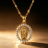 Virgin Mary Pendant Necklace