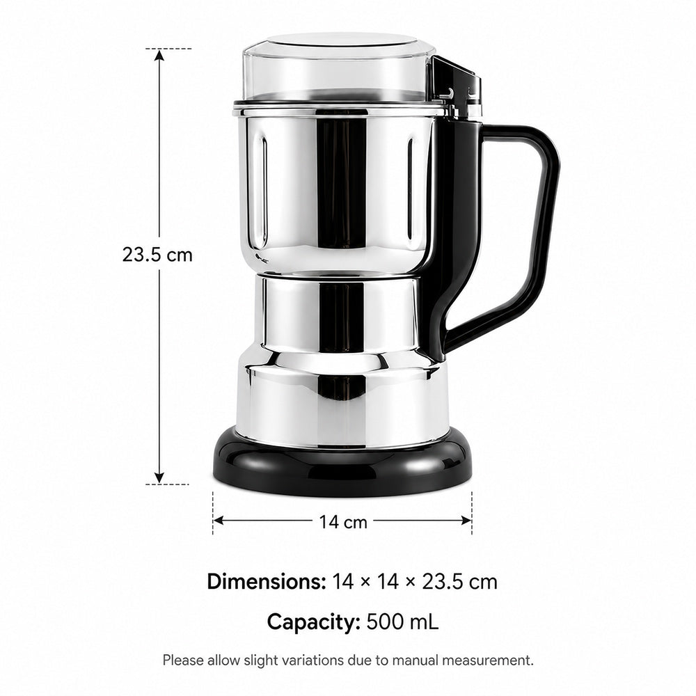 304 Stainless Steel Electric Grain Mill Grinder – High-Speed Flour, Coffee & Spice Powder Maker