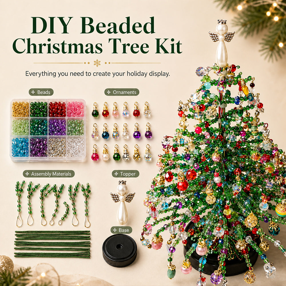 DIY Beaded Christmas Tree Kit – Create Your Own Sparkling Holiday Decor