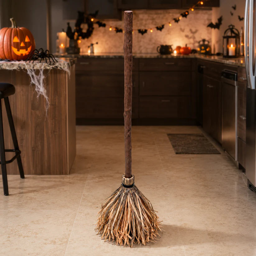 Floating Enchanted Broom – Magical Hovering Halloween Decoration