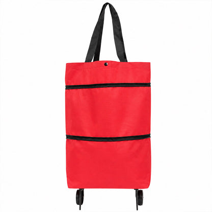 2-in-1 Foldable Shopping Cart – Carry More, Roll Easier