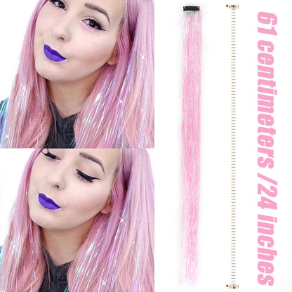 Fairy Hair Tinsel Extensions – Sparkling Hair Strands