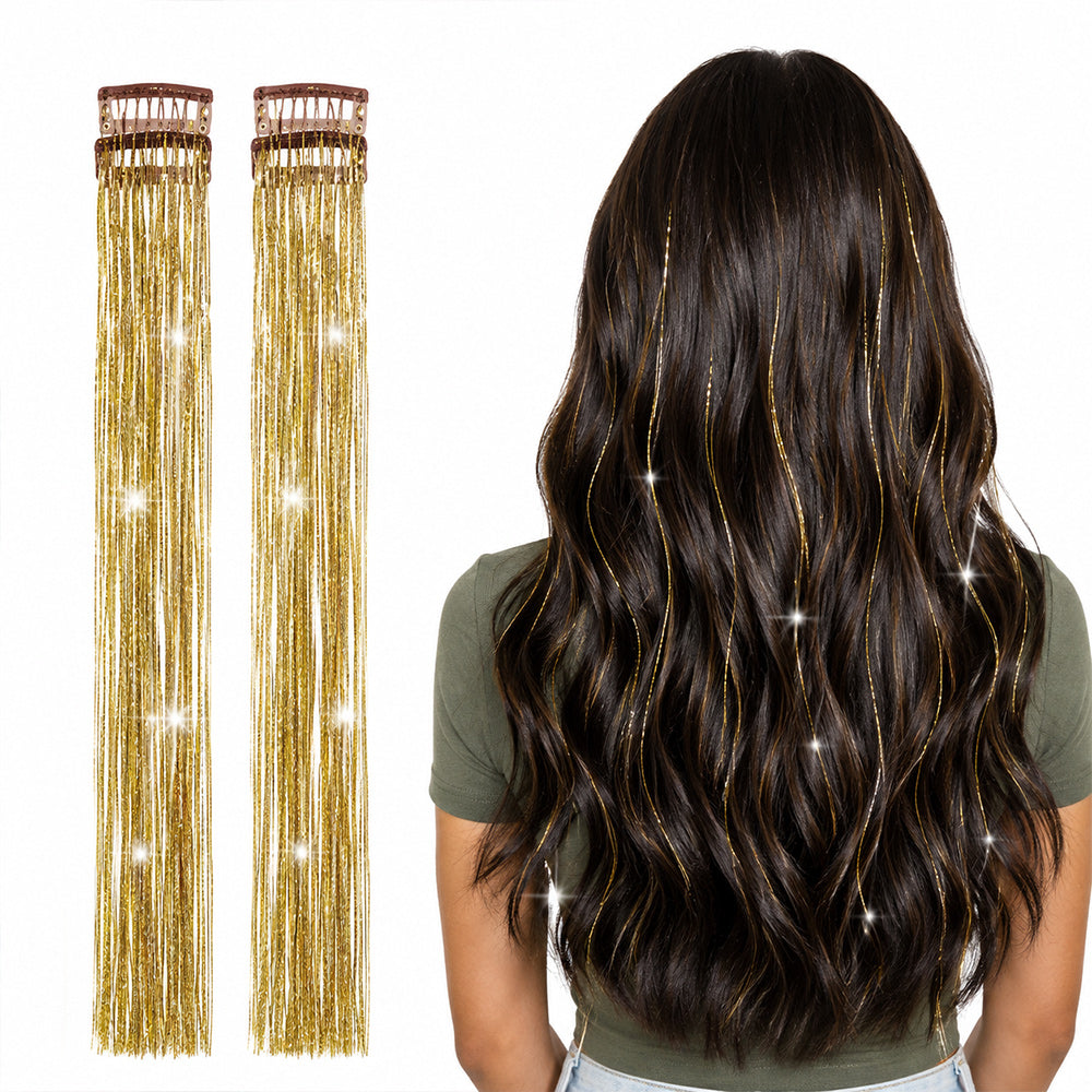 Fairy Hair Tinsel Extensions – Sparkling Hair Strands