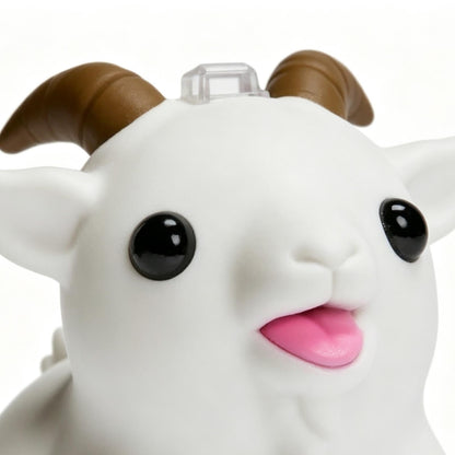 Rechargeable Goat Squeak Keyboard Fidget Toy Keychain, LED Clicker with Screaming Sound