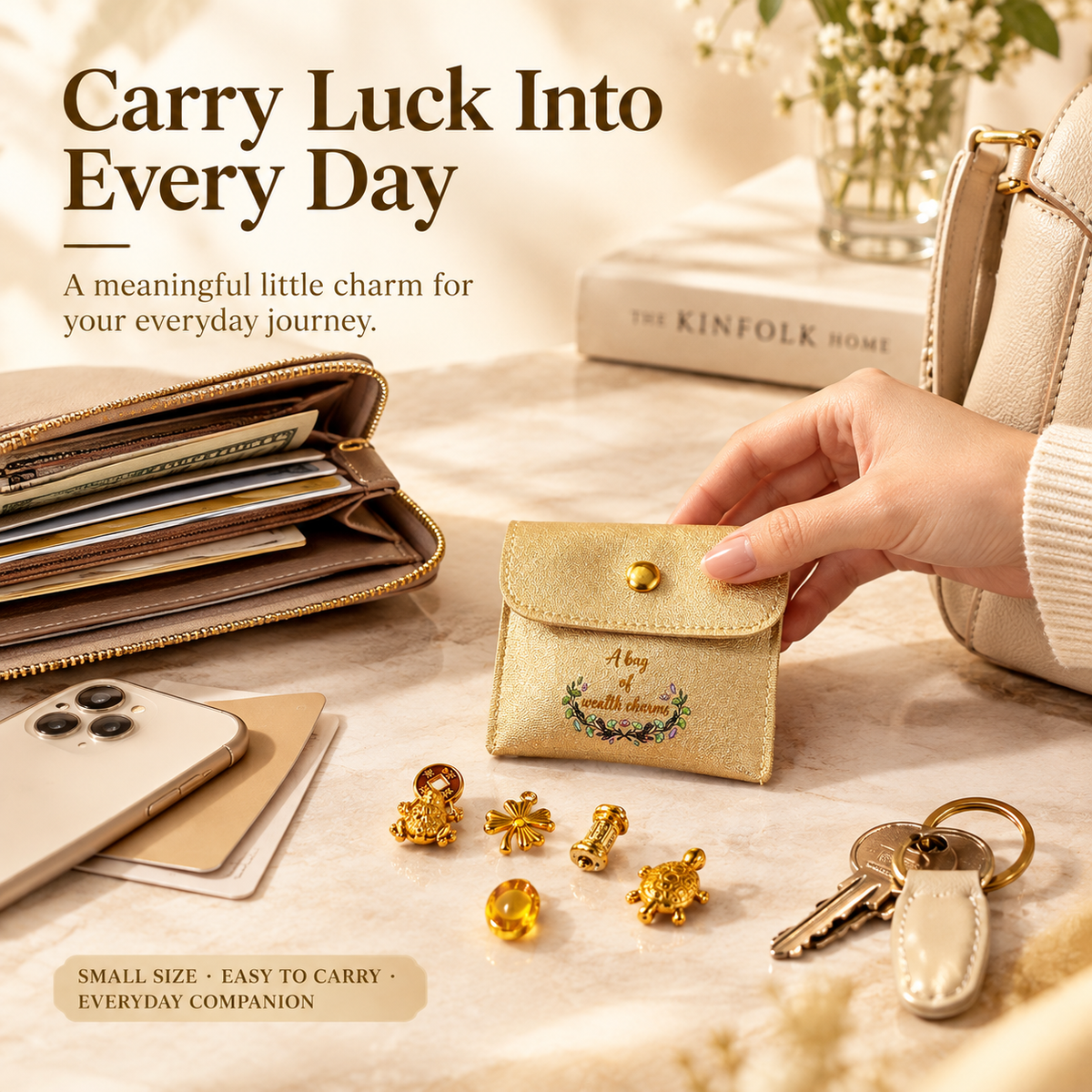 🐢💰Golden Lucky Turtle Wealth Charm Set - Bites onto Luck, Never Lets Go