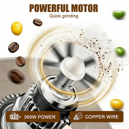 304 Stainless Steel Electric Grain Mill Grinder – High-Speed Flour, Coffee & Spice Powder Maker