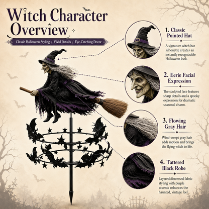 The Enchanted Witch Garden Wind Spinner