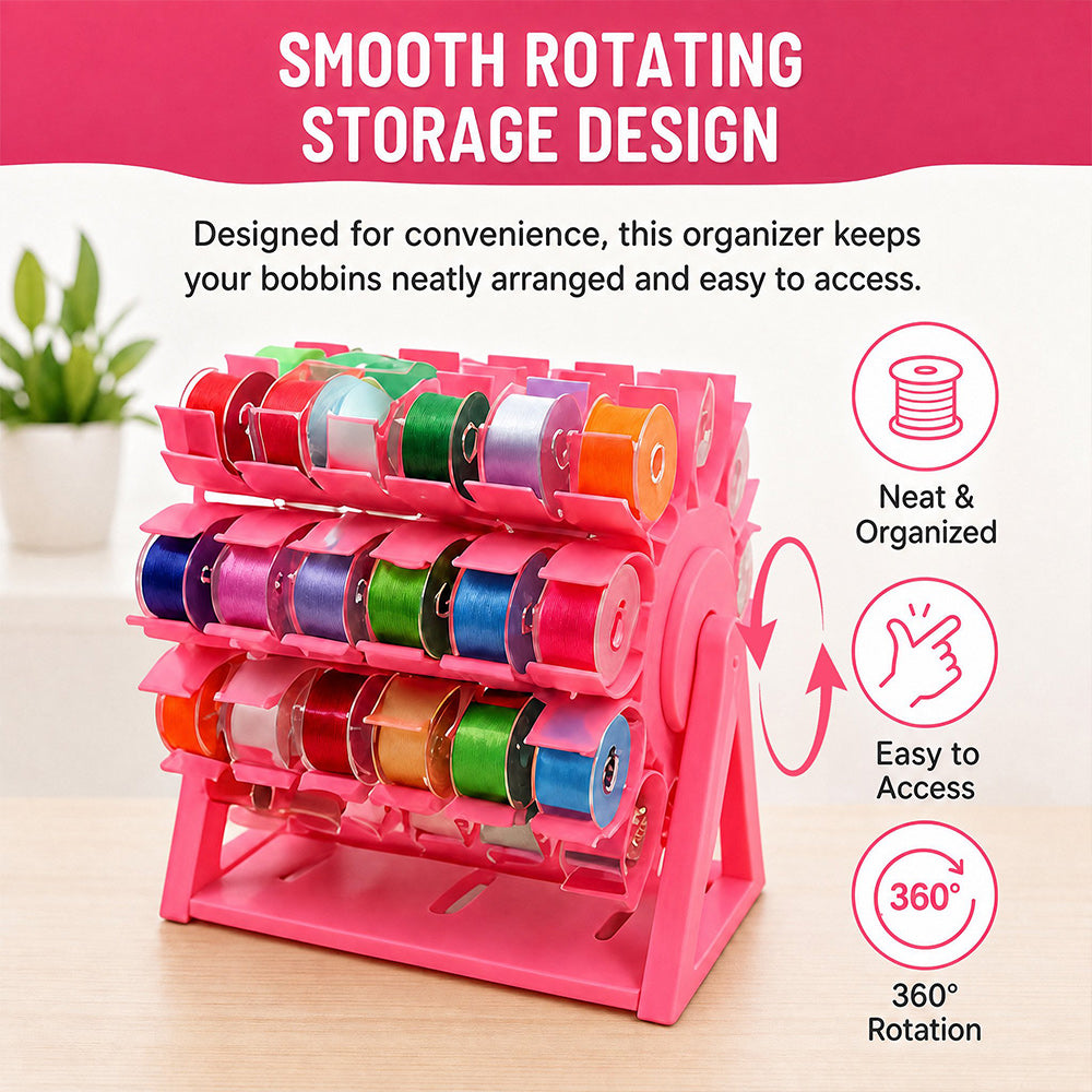 Rotating Bobbin Thread Organizer