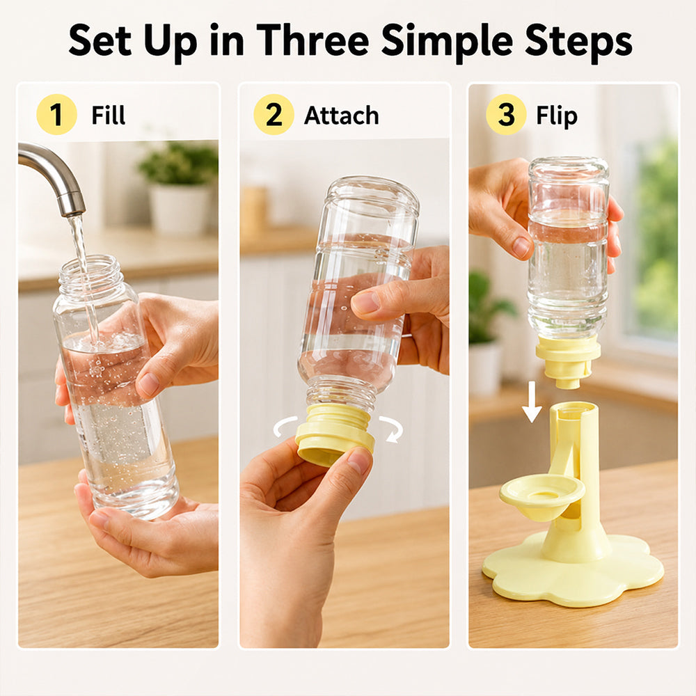 Gravity Cat Water Dispenser – Raised Anti-Spill Bowl