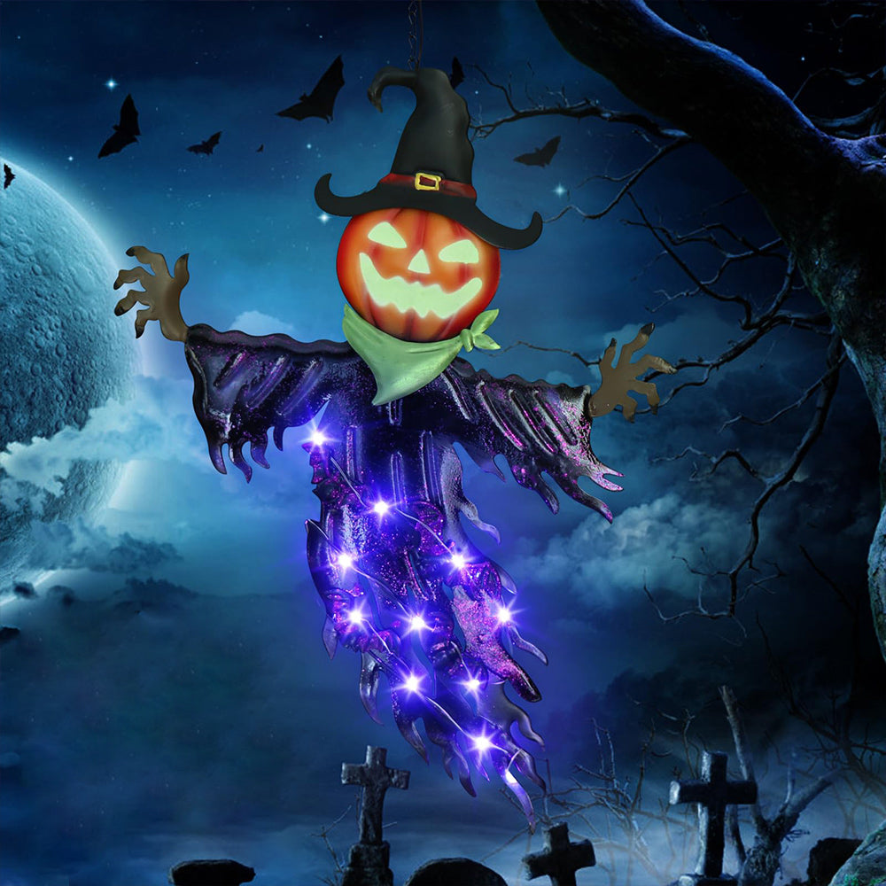 Solar Halloween Pumpkin Hanging Decor – Outdoor Halloween Lights